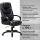 Кресло офисное  PREMIUM "Nord EX-590", черный пластик, экокожа, черное. Фото товара с разных ракурсов.