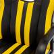 Кресло компьютерное  "Stripe GM-202", экокожа, черное/желтое, 532510. Фото товара с разных ракурсов.
