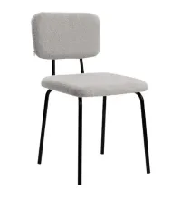 Стулья  "Ideal CF-080", КОМПЛЕКТ 4 шт., черный каркас, букле серый, 533256