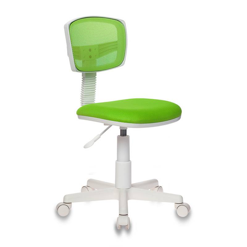 Кресло детское Бюрократ CH-W299/SD/TW-18 спинка сетка салатовый TW-03A TW-18 (пластик белый) главное фото