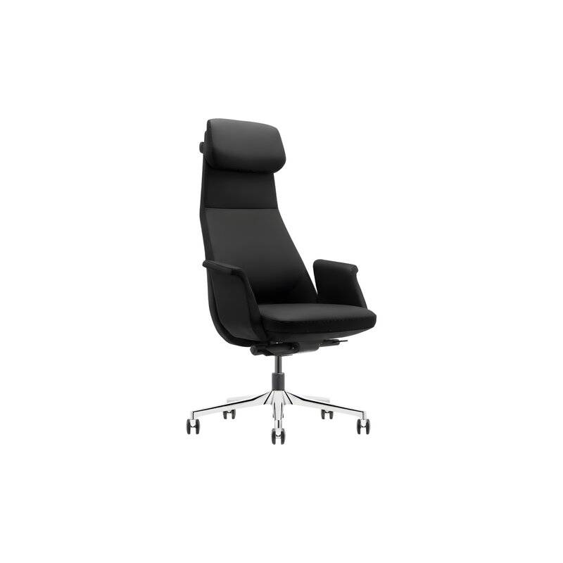 Кресло HAWASAN (ХАВАСАН) PREMIUM EX-840 STELLAR, синхромеханизм, алюминий, экокожа, черное, 533241 главное фото